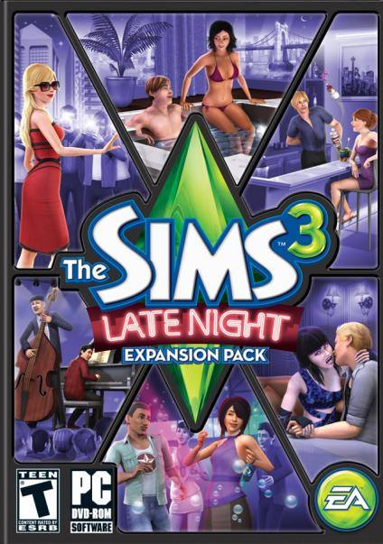 The Sims 3 Late Night dvd cover