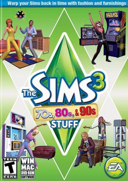The Sims 3: 70s, 80s, & 90s Stuff Pack dvd cover