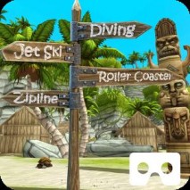 Amusement Island VR Cardboard Cover 