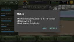 FighterWing 2 Spitfire  gameplay screenshot